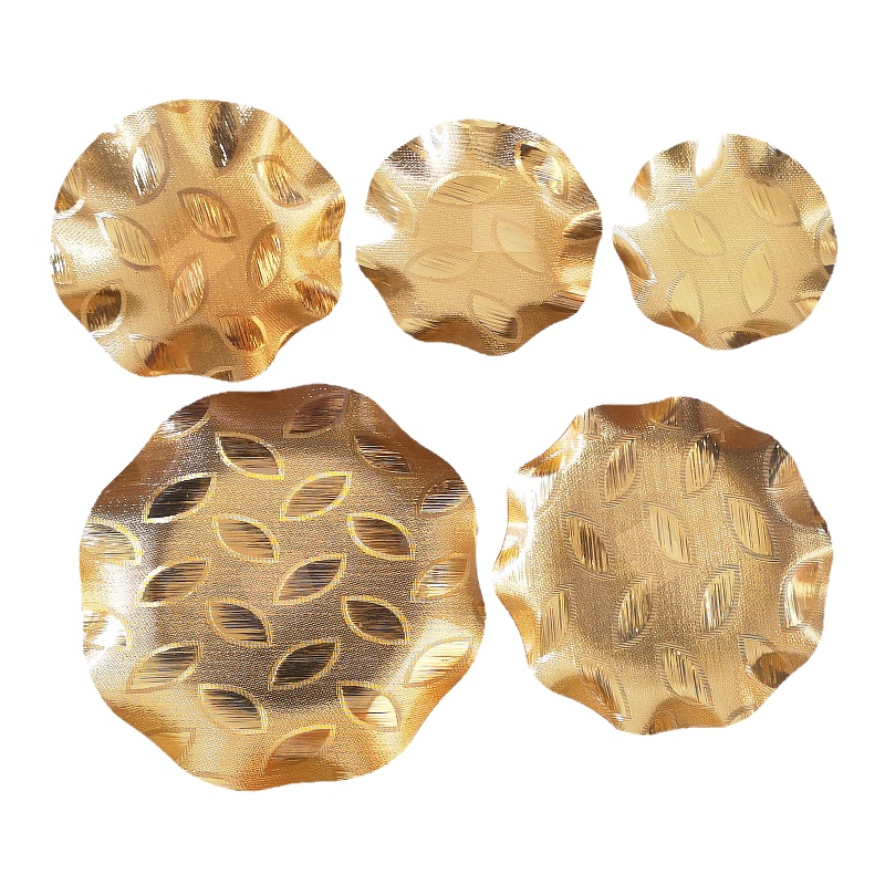 金色小果盘塑料果盘小吃碟水果碟干果蝶糖果盘 1275 单只装