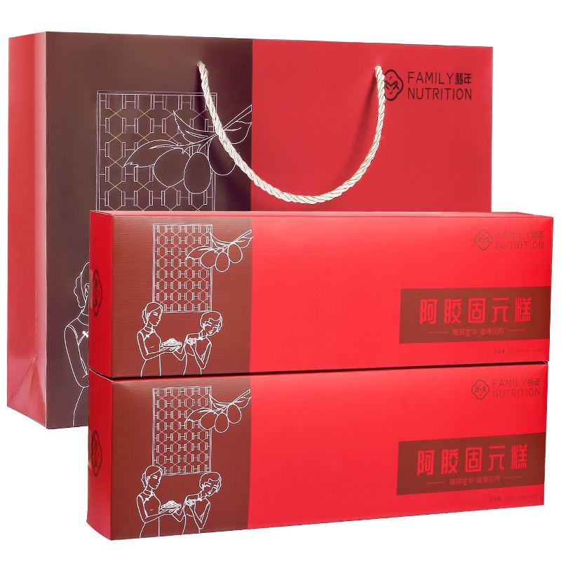 [2件5折]翡年阿胶糕300克 10g×30块 即食女士型纯手工阿胶膏阿胶固元膏补品阿娇糕滋补阿胶块