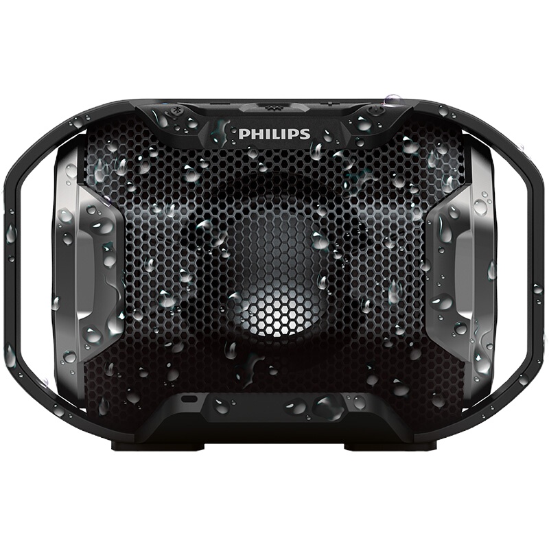 飞利浦(PHILIPS)SB300B 无线蓝牙音箱 便携迷你音响 兼容苹果/安卓手机/电脑小音响 免提通话 黑色