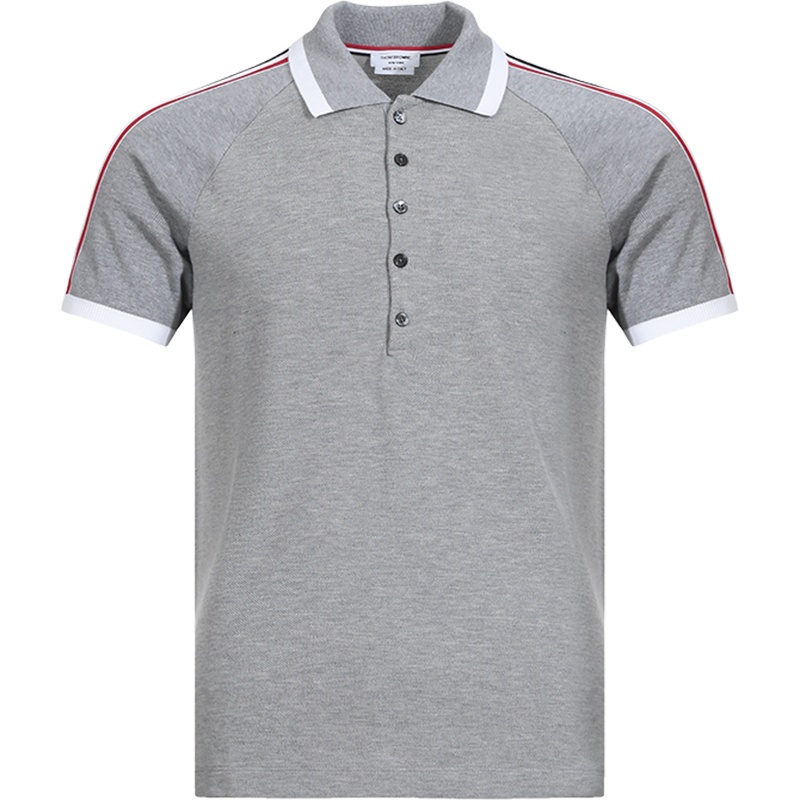 THOM BROWNE 汤姆·布朗 男士棉质短袖针织POLO衫 MJP086A 00050