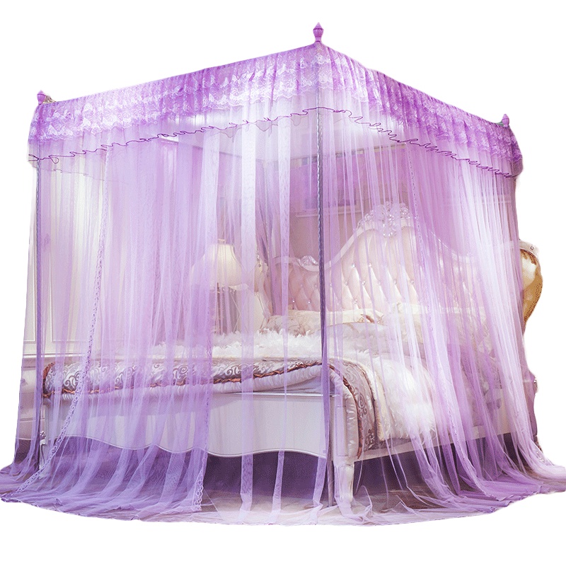 唛乐斯MALLAS蚊帐 精致多层蕾丝花边设计 不锈钢支架 细密帐纱 三开门蚊帐