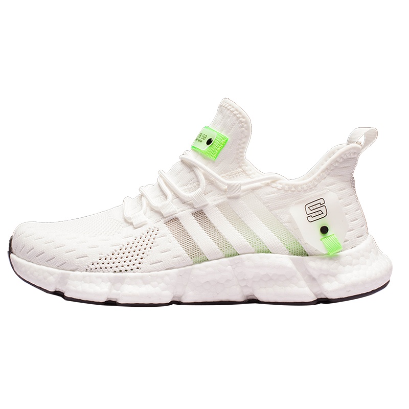 沃特镂空跑步鞋男鞋2020新款夏季透气运动鞋爆米花鞋网面休闲鞋潮