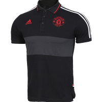 阿迪达斯男子短袖T恤 新款曼联足球运动上衣舒适休闲POLO衫DP2318