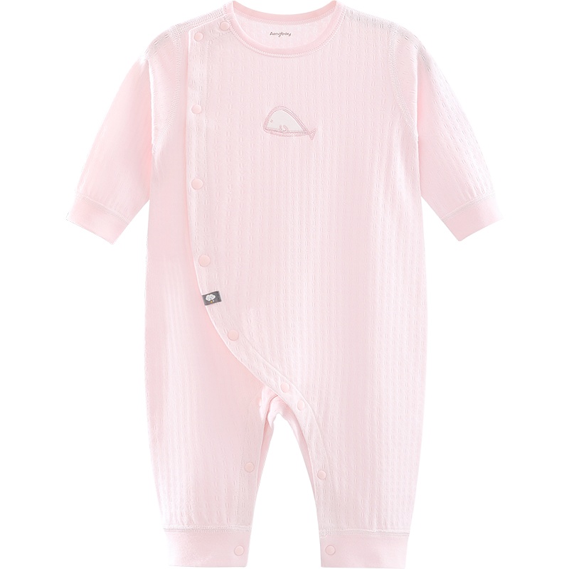 Aengbay超萌婴儿服春秋装6个月男女宝宝连体衣纯棉运动哈衣长袖爬服