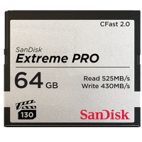 闪迪(SanDisk)64GB CFast 2.0卡 读525MB/s写430MB/s单反相机内存卡摄像机存储卡