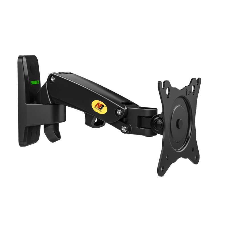 NB F120(17-27英寸)显示器挂架液晶电脑显示屏支架壁挂旋转伸缩万向工业医学监控台机器设备壁挂通用 黑色