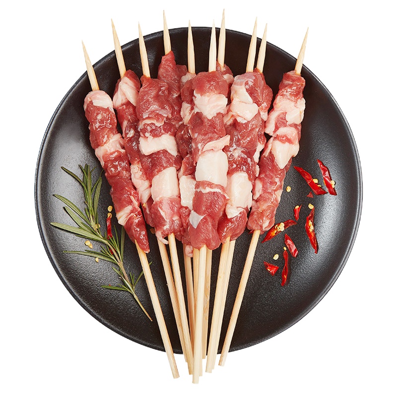 大庄园 尚品羔羊肉串 400g/袋 (约20串)腌制入味 烧烤串食材羊排肉串半成品 生鲜羊肉烤箱适配