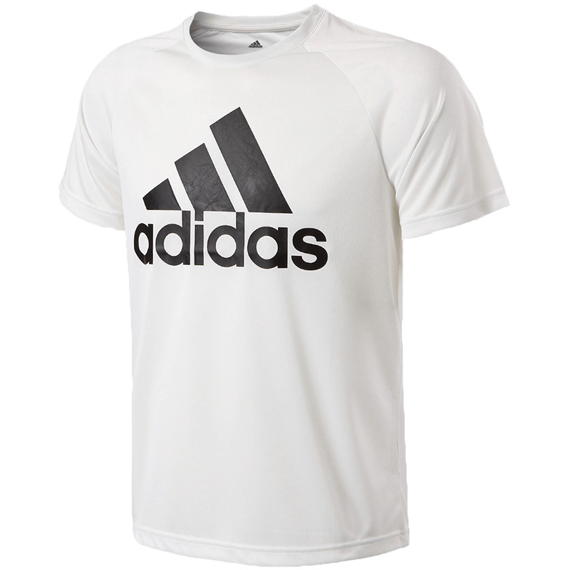【自营】adidas阿迪达斯男子短袖T恤跑步训练休闲运动服BK0938 L 白色