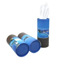 手帕纸餐巾纸 圆筒型餐巾纸纸巾 车载印花纸巾座式车用纸巾 50抽 (个)[CWFD]