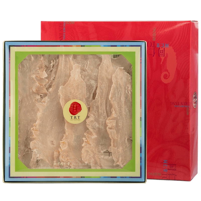 北京同仁堂花胶干货鱼胶礼盒160g鱼鳔鱼泡辽宁大连鱼胶鳕鱼花胶