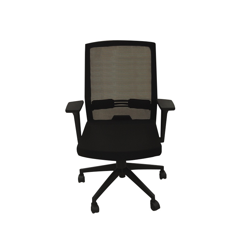 榭邦Z1职员椅办公家具电脑椅工作椅员工椅会议椅职员椅办公椅透气网布椅 黑 黑色