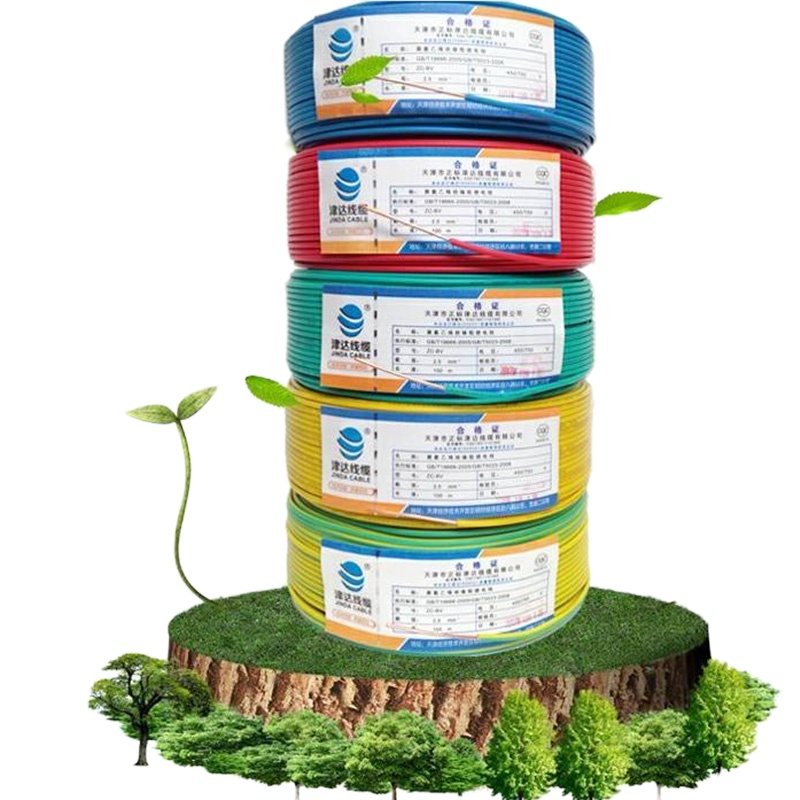 津达电线电缆 BV25平方 双色地线 国标铜芯硬线 100米