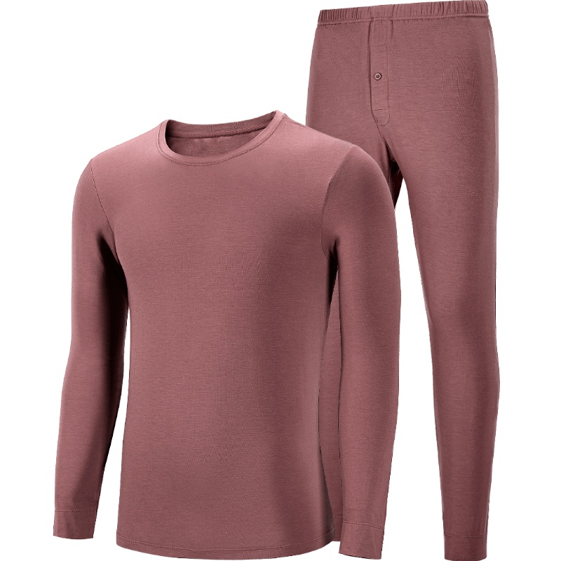 HLA海澜之家保暖磨毛内衣套装秋冬舒适贴身男士基础棉毛衫HUTAJ3R013A