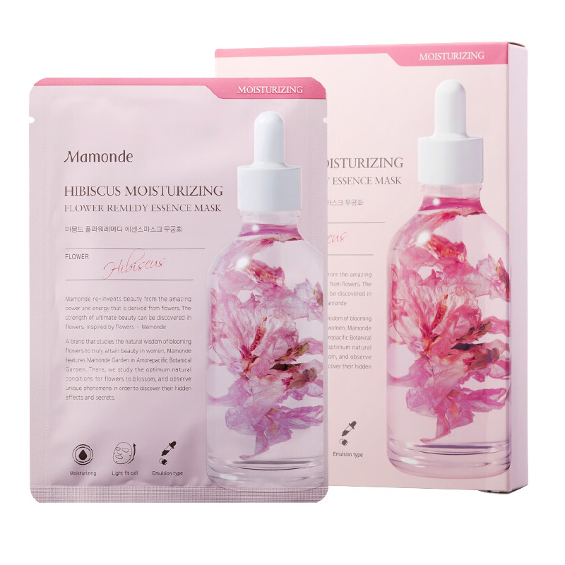 梦妆(Mamonde)花植研究亲肤鲜润木槿水源保湿面膜25ml*5片 补水保湿 收缩毛孔 提亮肤色 舒缓紧致 亲肤膜布