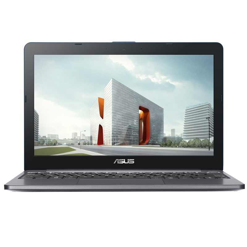 华硕顽石(ASUS) E406MA 14英寸窄边超轻薄笔记本电脑(Intel四核 4G 128G EMMC HDMI 1.3Kg)星空灰 官方标配