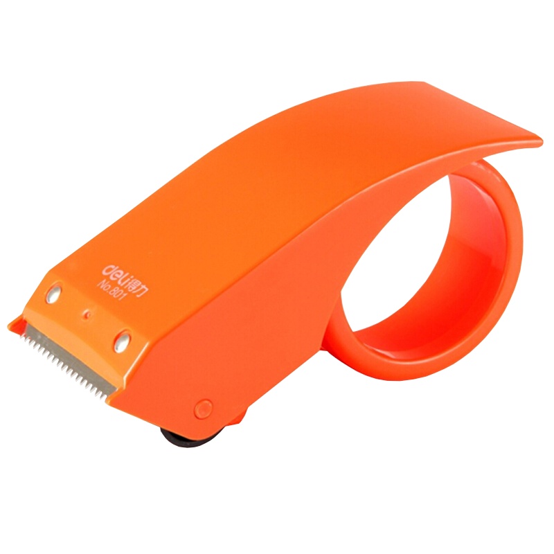 得力（deli）801 金属封箱器/打包器/胶带底座/胶带切割器物流打包用胶带夹 (适用胶带宽度48mm) 颜色随机