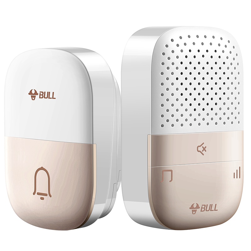 公牛(BULL) 墙壁开关 无源无线门 铃开关无线远程家用门铃带音乐开关面板呼叫器 GWM03无源无线门铃一拖一