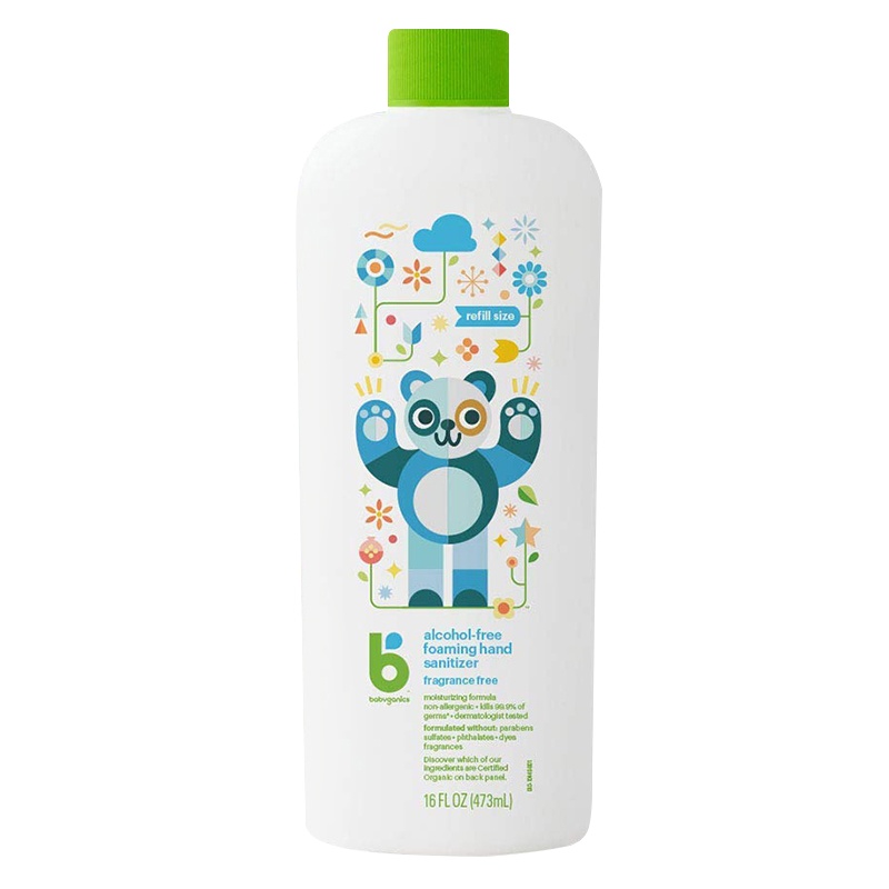 甘尼克宝贝(BabyGanics) 泡沫免洗洗手液补充装 无香 473毫升
