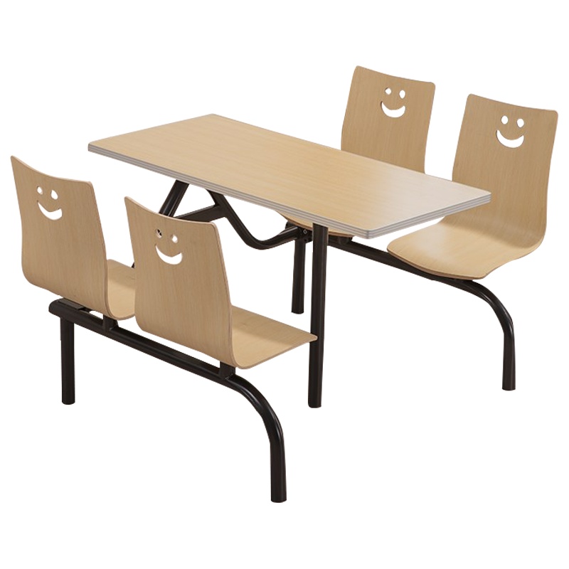 质凡员工食堂餐桌椅肯德基连体桌椅小吃奶茶店麦当劳快餐桌