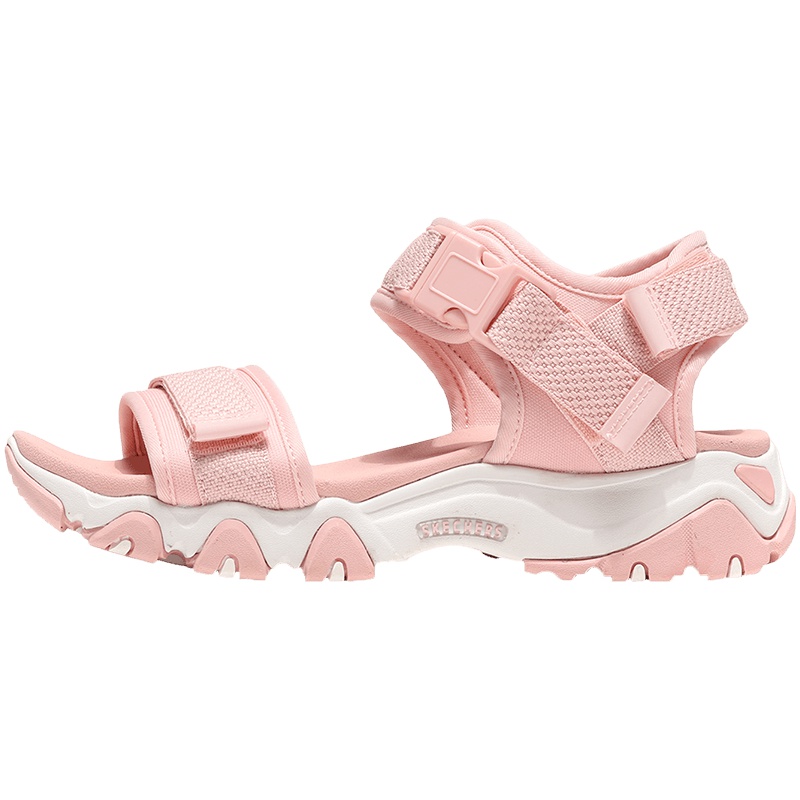 Skechers斯凯奇女凉鞋D‘lites一字魔术贴熊猫鞋女士减震橡胶运动沙滩鞋/凉鞋/拖鞋88888160