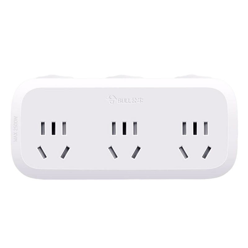 公牛(BULL)转换插头/一转三插座/无线转换插座/电源转换器 3位分控插座GN-9333 DMS