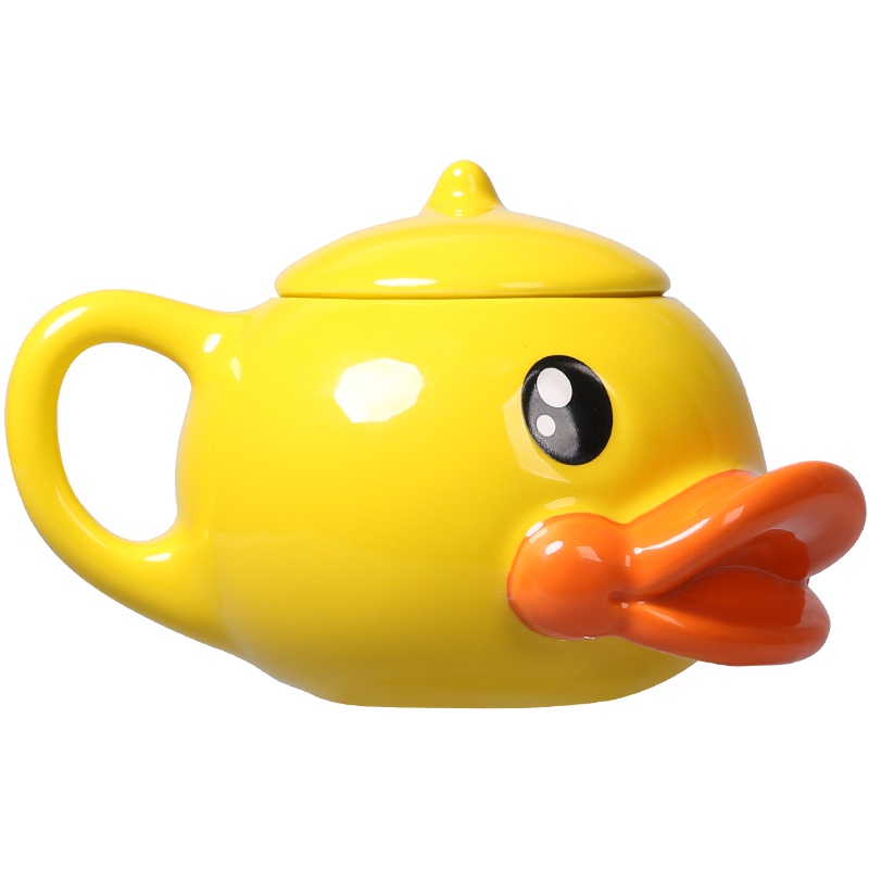 face陶瓷杯子创意可爱女学生韩版马克杯家用茶水杯带盖咖啡牛奶杯