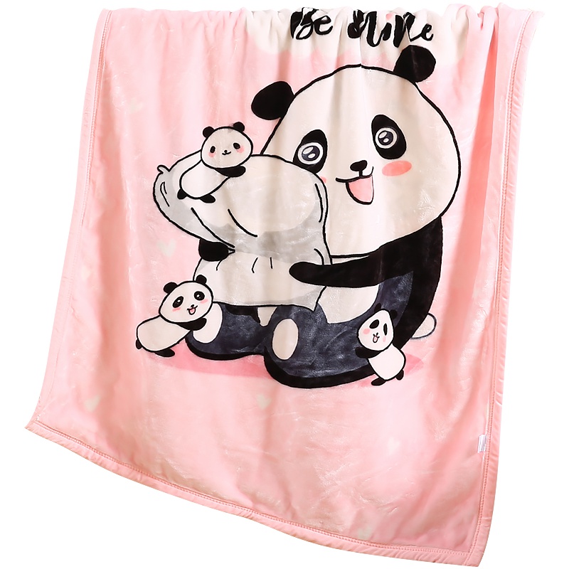 美诺辰 儿童卡通毛毯双层加厚绒毯云毯薄毯子婴童包被毯宝宝午睡推车盖毯