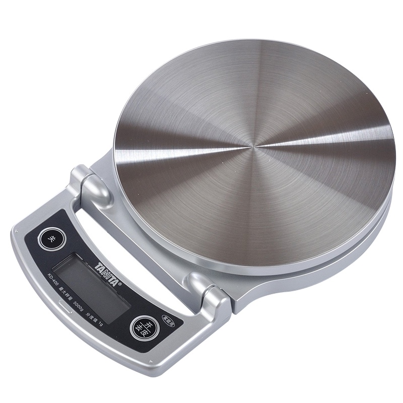 日本百利达(TANITA)家用烘焙秤 电子秤厨房秤 KD-400 不锈钢秤盘 1g精度5kg量程 可折叠易收纳