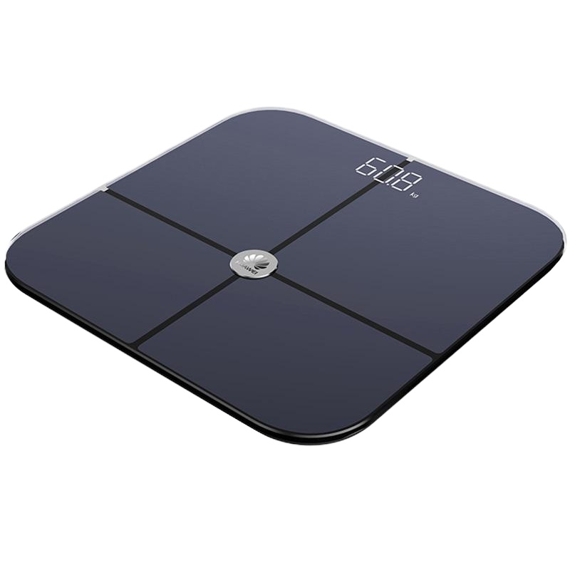 华为 HUAWEI 智能体脂秤 体重秤脂肪秤家用健康秤电子秤 精度高APP蓝牙led显示 健身减肥运动 黑色CH18