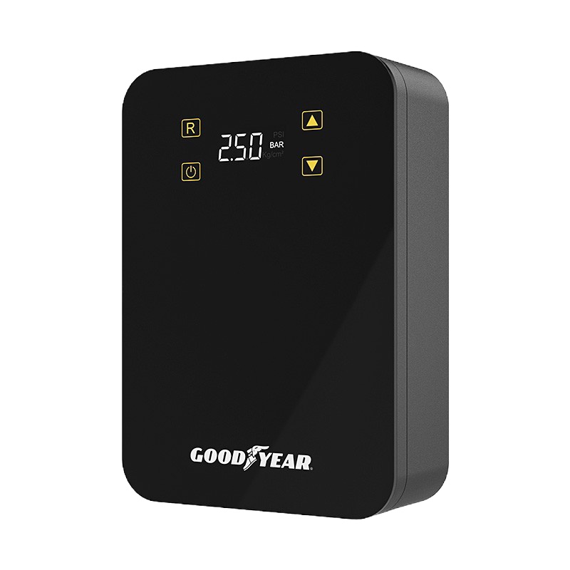Goodyear 数显触屏车载充气泵轮胎加气泵便携款汽车打气泵车用 GY-3302 黑色