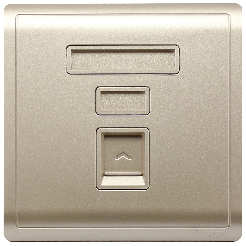 施耐德电气（Schneider Electric）开关插座 单联电脑插座 网络网线墙壁弱电面板 丰尚金