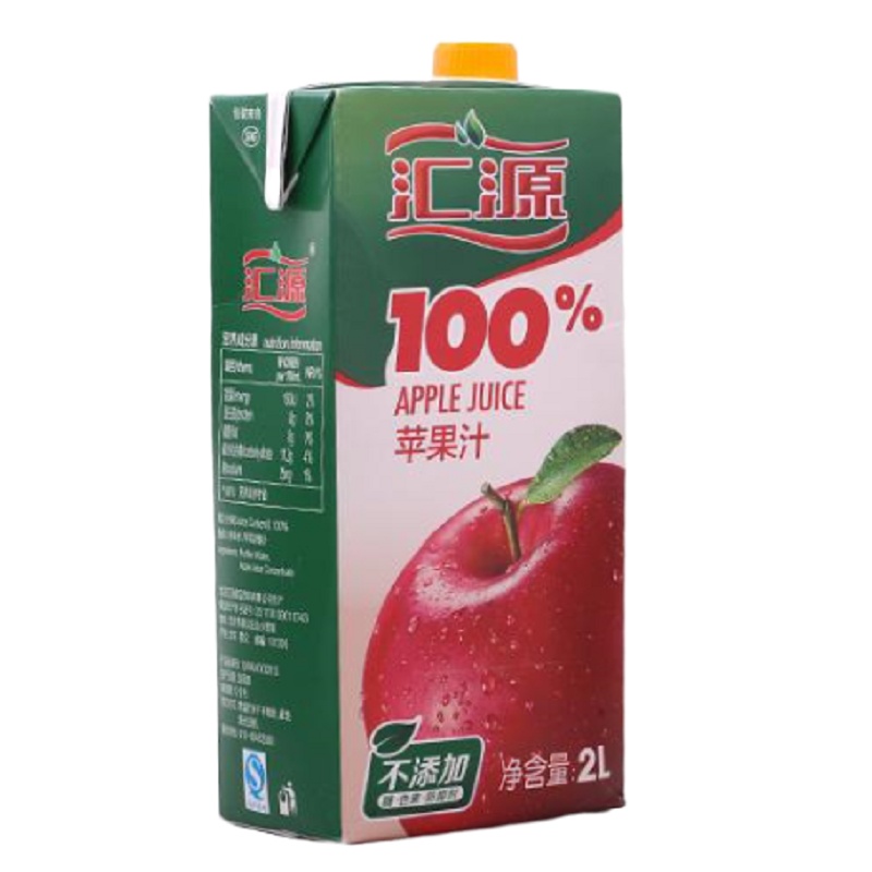 汇源100%苹果汁2L