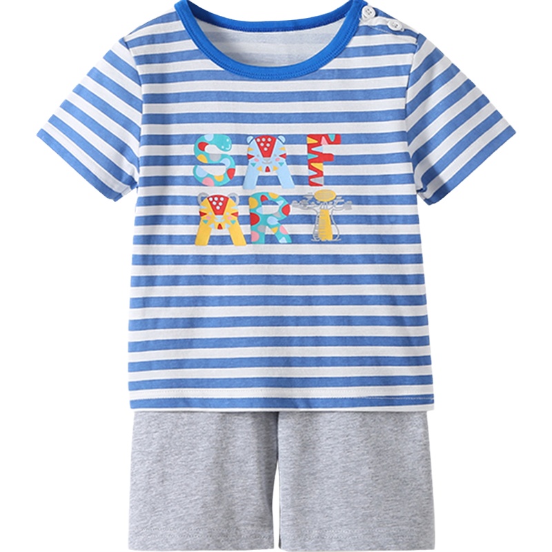 猫人夏装套装新款纯棉男童女童儿童洋气夏天宝宝夏季短袖运动潮流