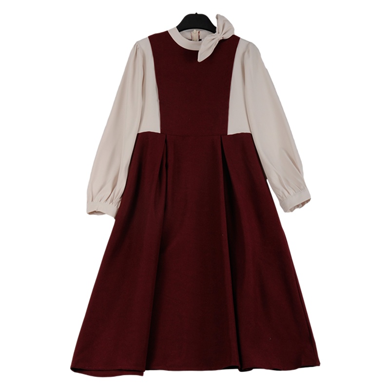 拉夏贝尔Laetia桔梗法式可盐可甜温柔风打底连衣裙911611921