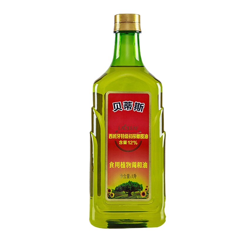 贝蒂斯葵花橄榄调和油食用油植物油1L 含12%特级初榨橄榄油- 1L