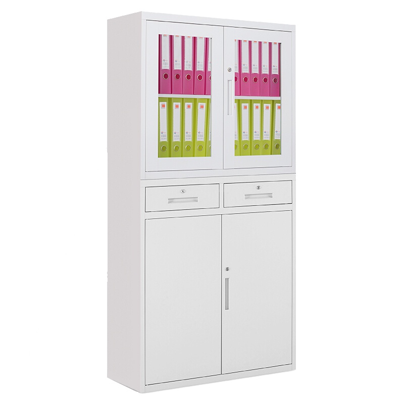 贞合 分体中二斗文件柜档案柜五层落地文件柜带锁资料柜