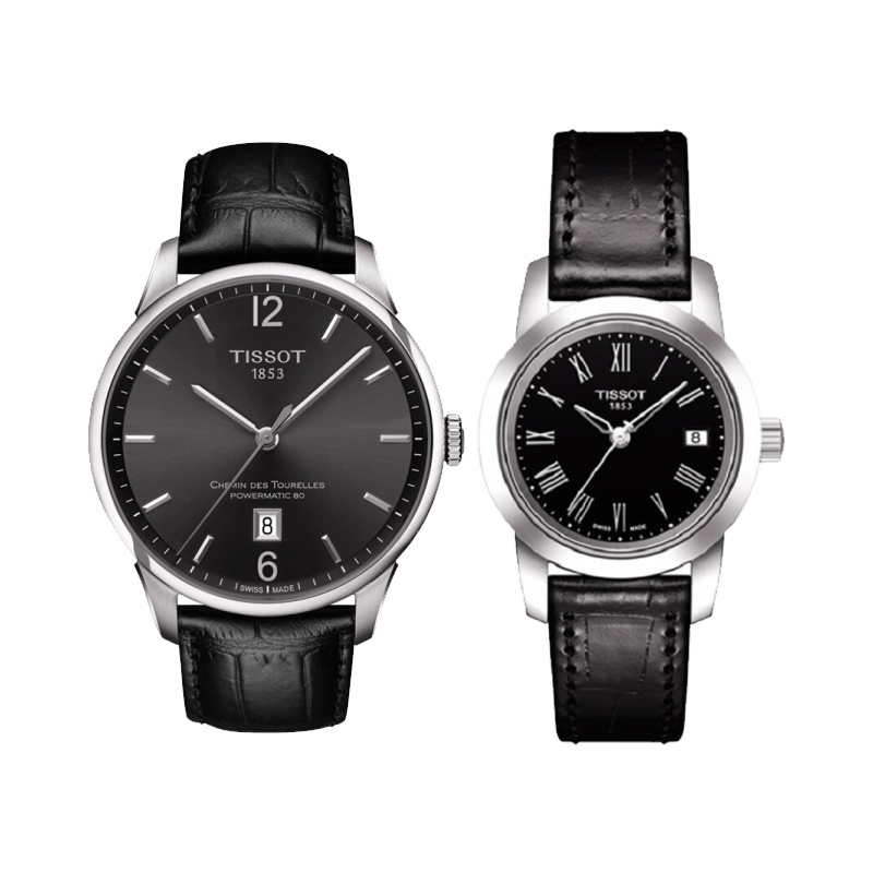 天梭(TISSOT)杜鲁尔/梦幻系列情侣对表T033.210.16.053.00/T099.407.16.447.00