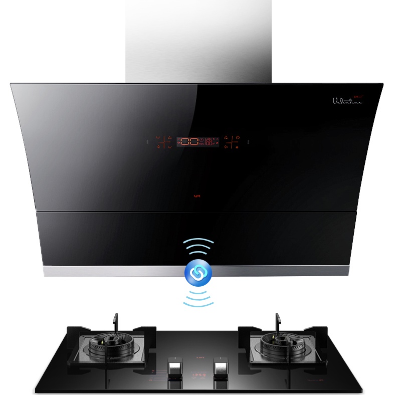 优盟抽油烟机燃气灶套餐装顶吸式天然气灶具烟灶套装UC169+UZ218A(天然气)