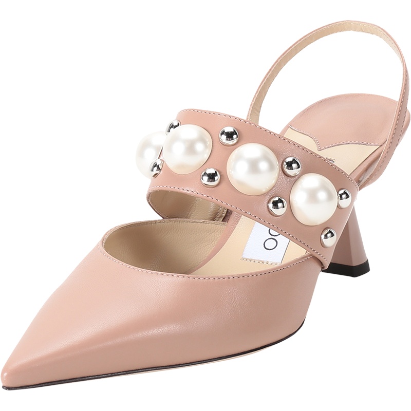 JIMMY CHOO 周仰杰 女士 BRESLIN系列羊皮马蹄跟高跟凉鞋露跟鞋BRESLIN 65 ABH 211