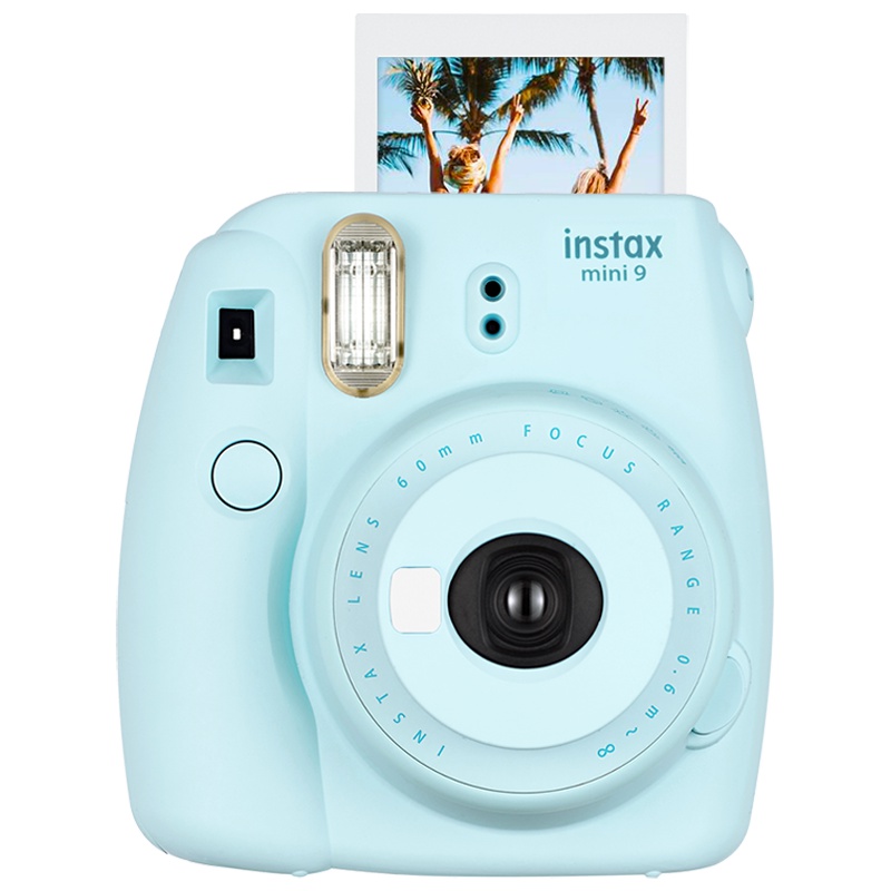 富士(FUJIFILM)INSTAX 拍立得 相机 一次成像相机 mini9 冰霜蓝色套装 胶片相机 含30张套餐
