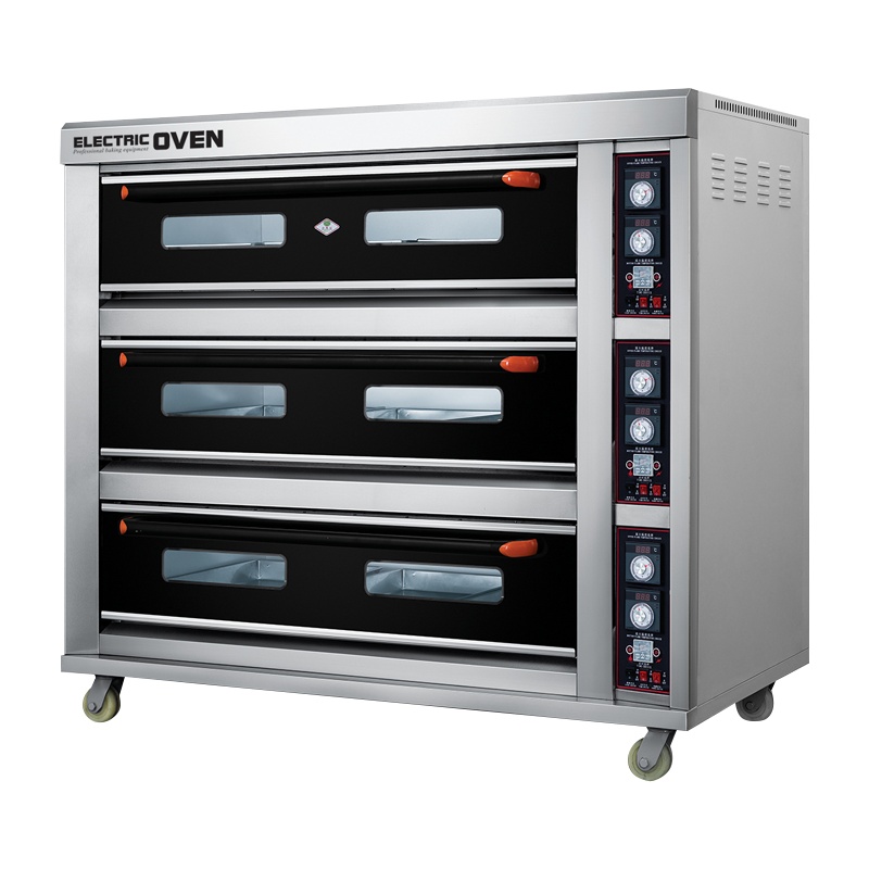 乐创(lecon) 商用烤箱 三层九盘 LC-J-DK90 旋钮式蛋糕面包烘焙电烤箱