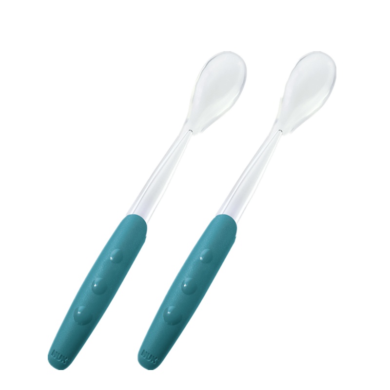 NUK婴儿圆头长柄软调羹