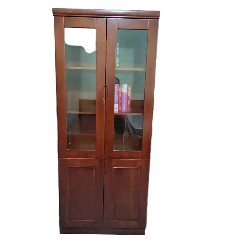 边碧 两门实木书柜 中式资料柜 书架柜