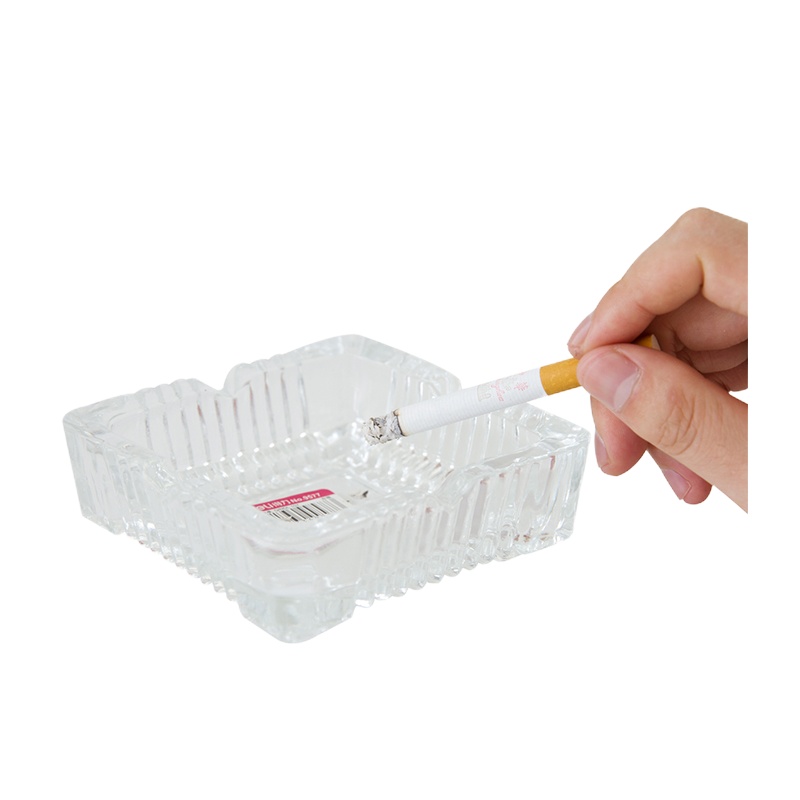 得力(Deli)9578 12*12cm 小中号玻璃烟灰缸 5个/组(计价单位:组)