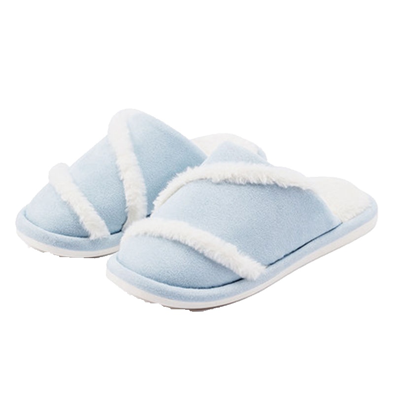 名创优品(miniso) 时尚旋转毛毛棉拖男女秋冬毛拖鞋保暖室内居家拖鞋(39-40码)礼品送爱人朋友