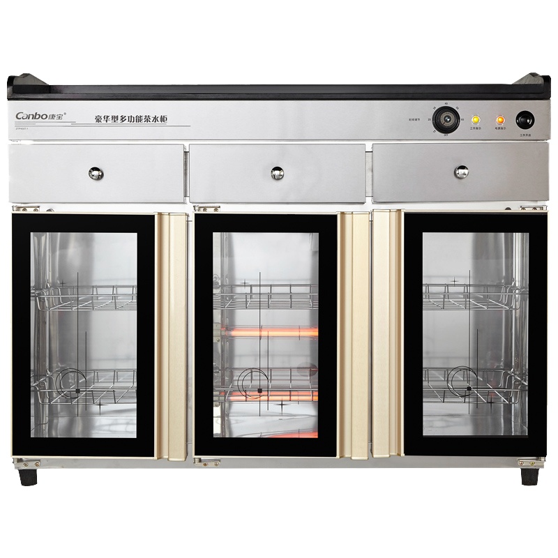 Canbo/康宝 ZTP400T-1保洁柜 立式茶杯三门柜不锈钢红外线臭氧 高温杀毒
