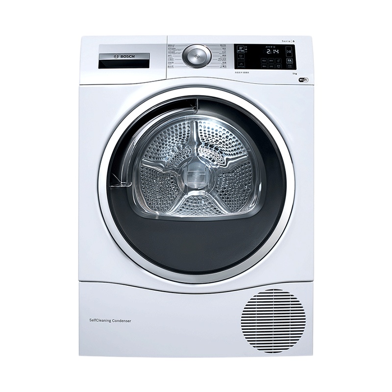 博世(BOSCH)9公斤 烘干机 热泵干衣机 婴幼除菌烘 低温护衣 全干即穿 原装进口 WTU879H00W