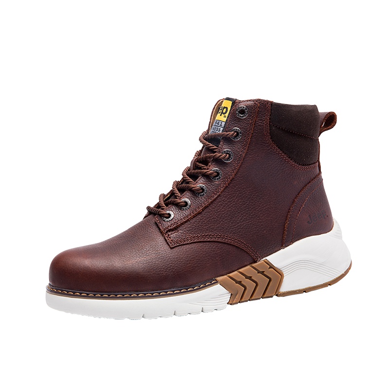 Jeep吉普男鞋高帮工装靴时尚减震增高高帮休闲鞋男