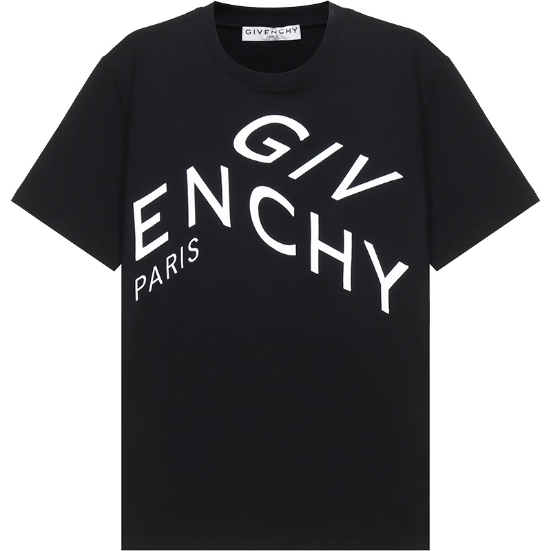 GIVENCHY 纪梵希 男士 棉质修身版圆领短袖T恤 BM70YC3002