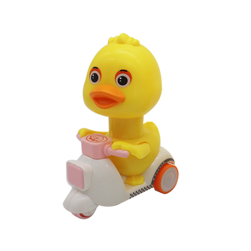 捷光玩具 抖音网红儿童玩具按压萌萌鸭按压回力车小黄鸭男孩女孩3岁宝宝回力小汽车  [小黄鸭颜色随机]